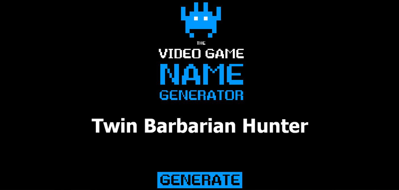 Illustration for article titled Video Game Name Generator